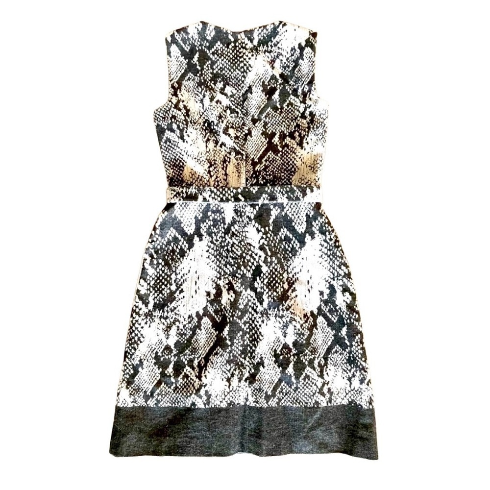 Hugo Boss Daneki Snakeskin Jacquard A-Line Dress Size 4 - Picture 2 of 10